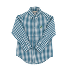 Dean`s List Dress Shirt - Barnsley Blue Gingham/Gallatin Green from Anderson Parker