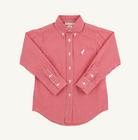 Dean's List Dress Shirt - Richmond Red Mini Gingham/Worth Ave White from Anderson Parker