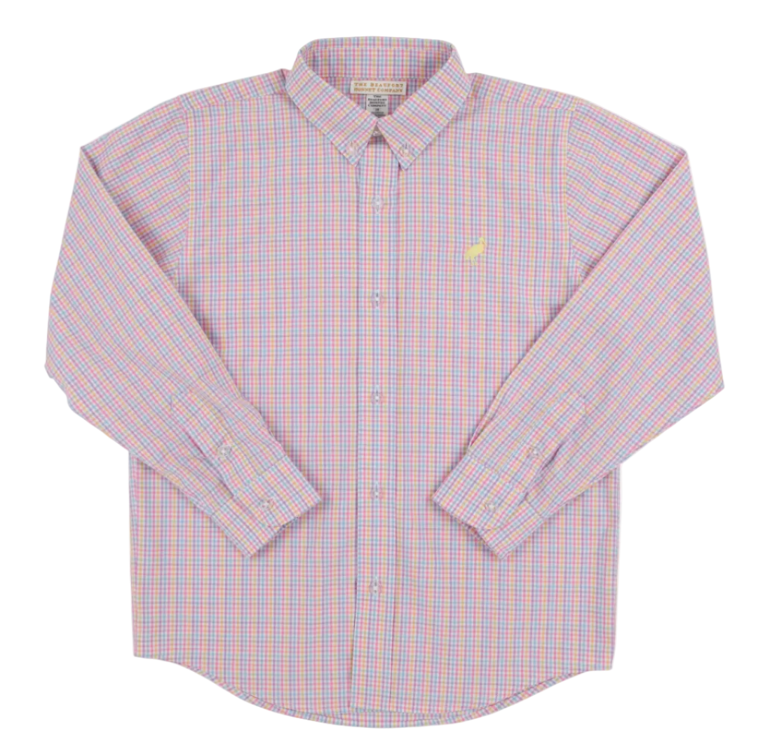 Dean's List Dress Shirt - Woodstock Park Plaid/Lake Worth Yellow from Anderson Parker