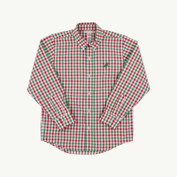 Deans List Dress Shirt - Richmond Red and Kiawah Kelly Green Gingham/Kiawah Kelly Green from Anderson Parker