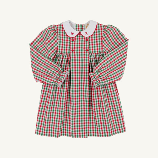 Della Marie Dress - Richmond Red and Kiawah Kelly Green Gingham/Worth Ave White from Anderson Parker