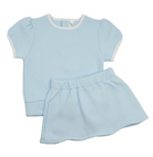 Diamond Quilt Pima Skirt Set - Blue from Anderson Parker