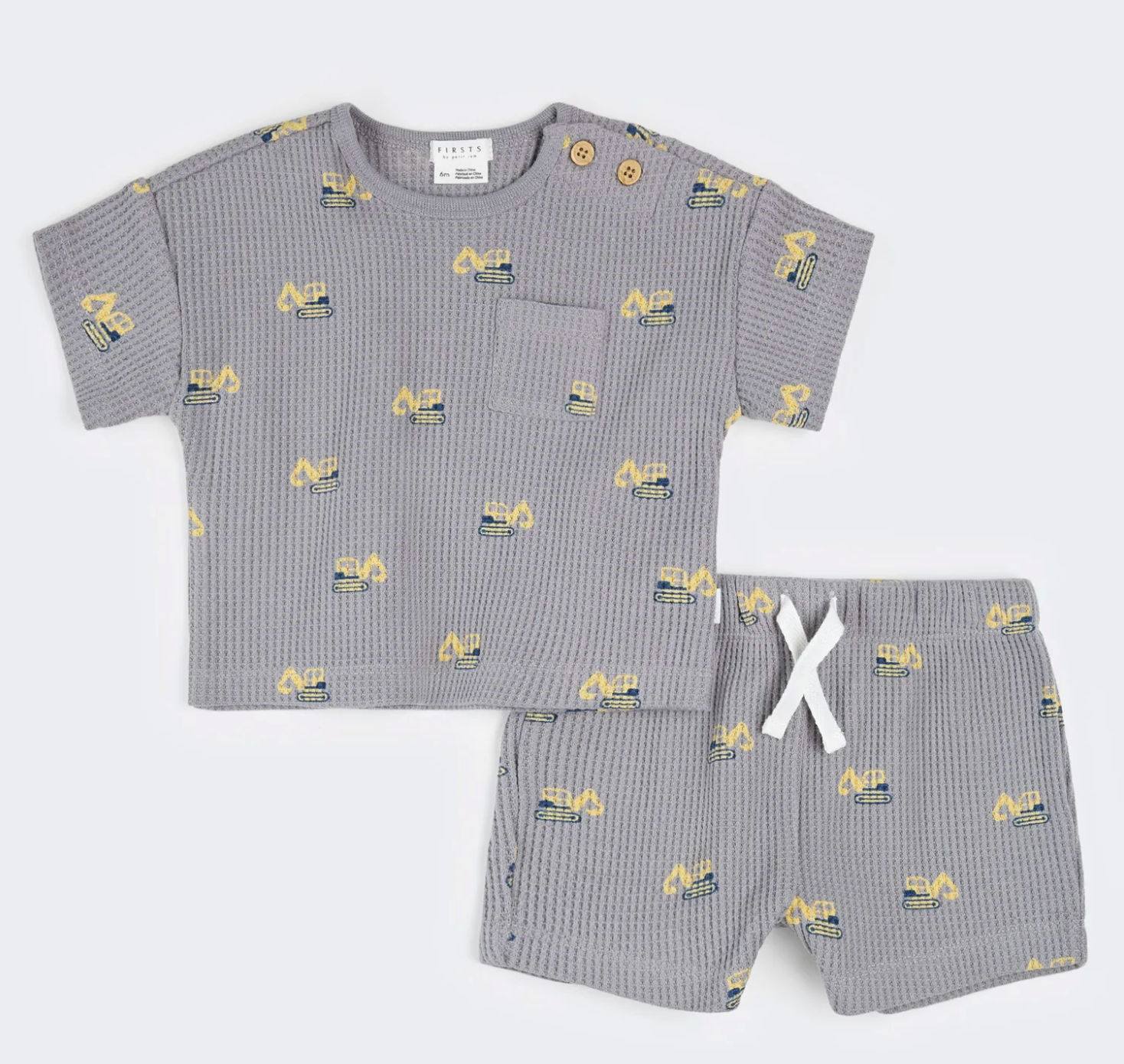 Diggers Print on Cement Short Set from Anderson Parker