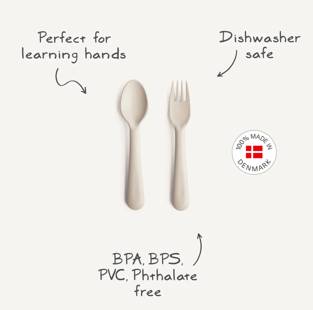 Dinnerware Fork and Spoon Set - Powder Blue from Anderson Parker