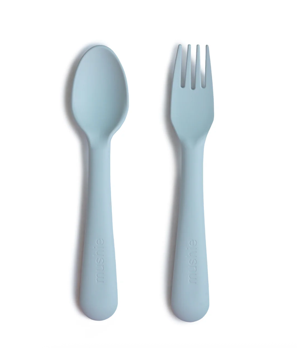 Dinnerware Fork and Spoon Set - Powder Blue from Anderson Parker