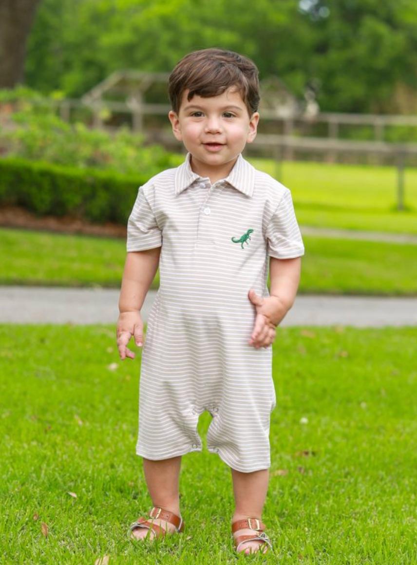 Dino-Mite Polo Romper from Anderson Parker