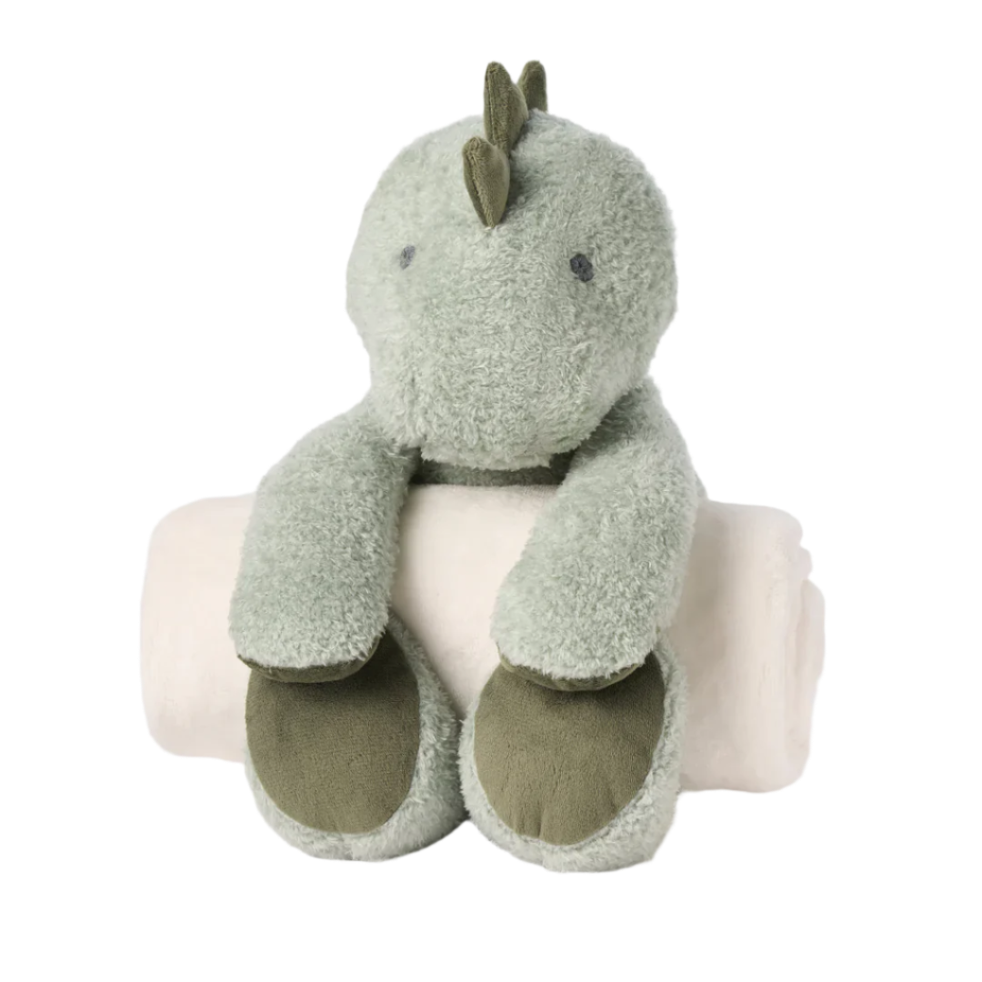 Dinosaur Bedtime Huggie Plush Toy with Blanket from Anderson Parker