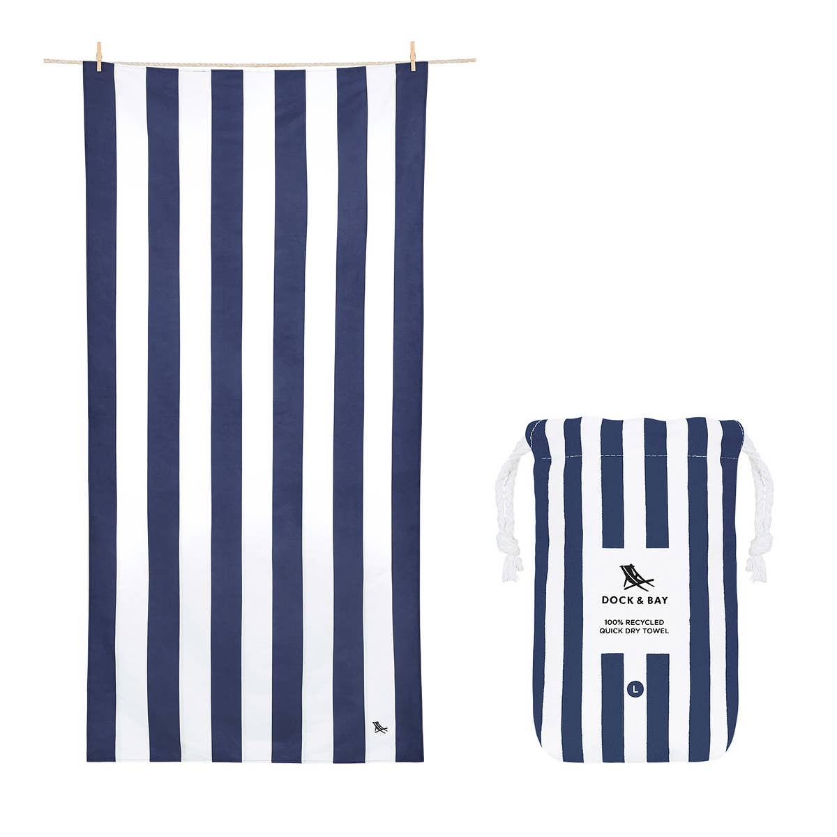Dock & Bay Quick Dry Towels - Cabana - Whitsunday Blue from Anderson Parker