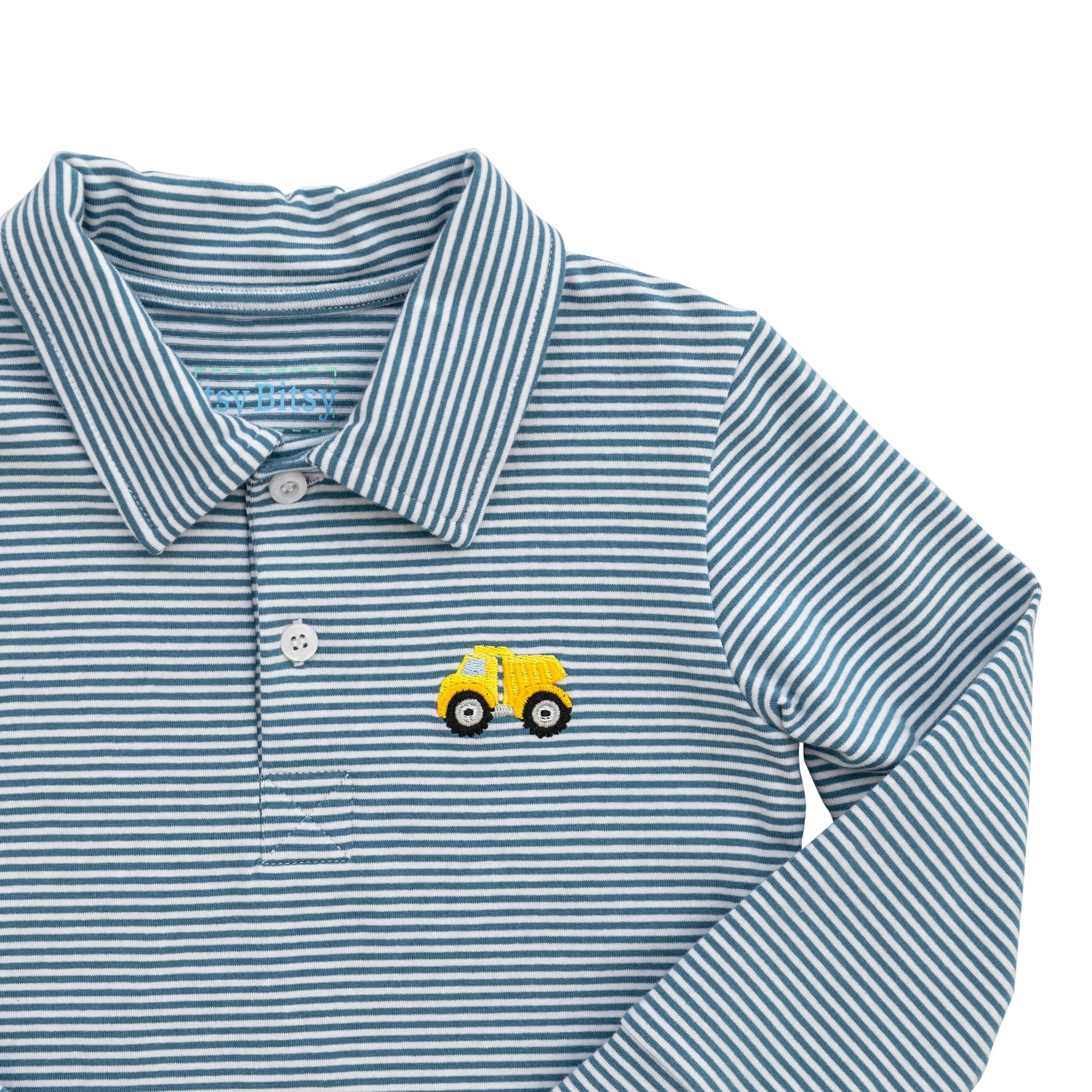Dump Truck Polo Romper from Anderson Parker