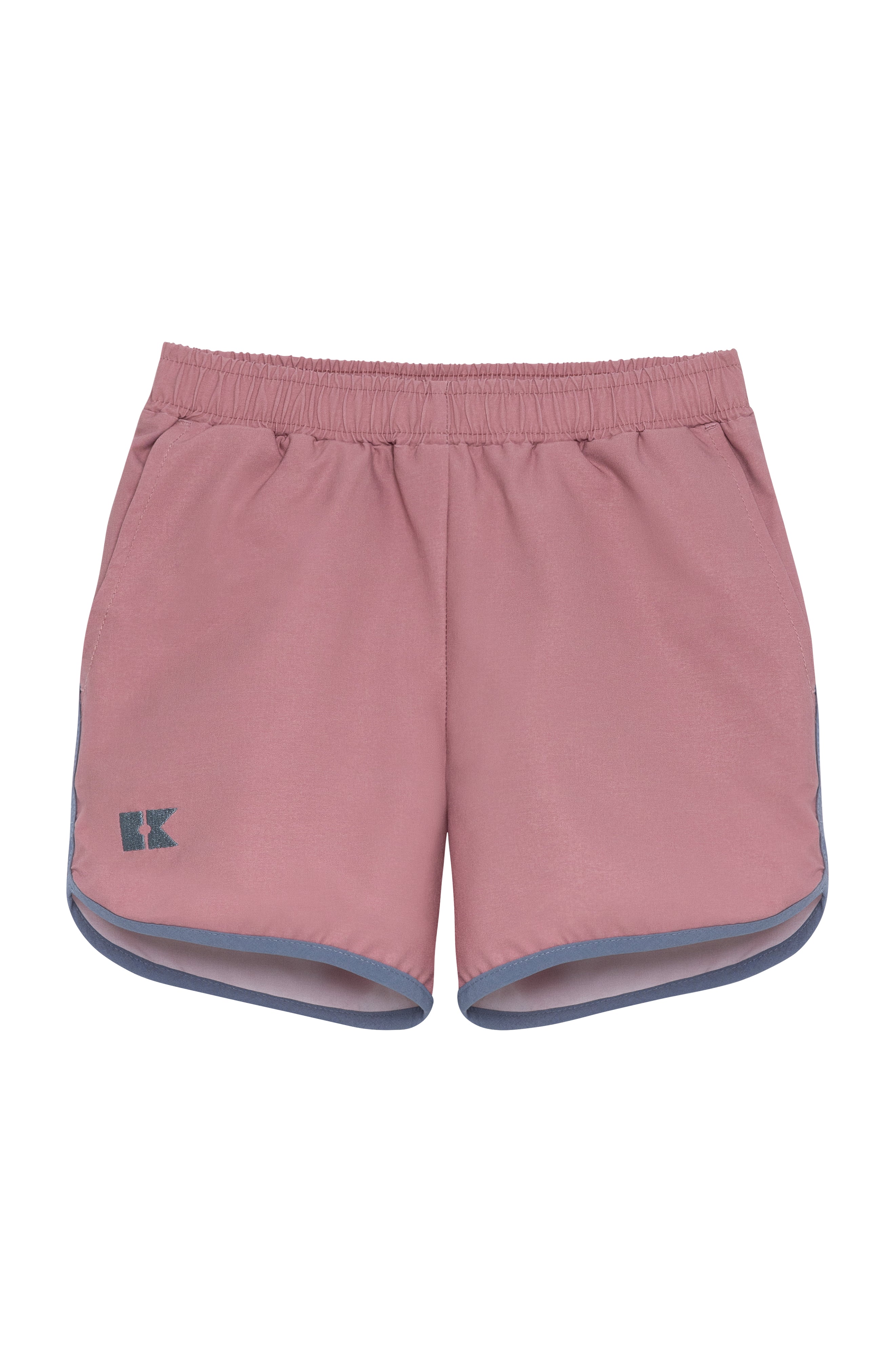 Dusty Pink Retro Super Short With Slate Piping from Anderson Parker