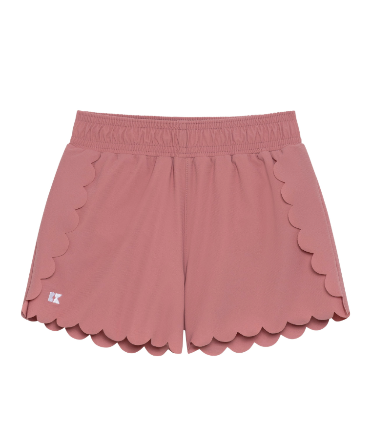 Dusty Pink Scalloped Court Short from Anderson Parker