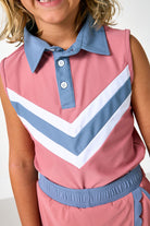 Dusty Pink/Slate Cheer Top from Anderson Parker