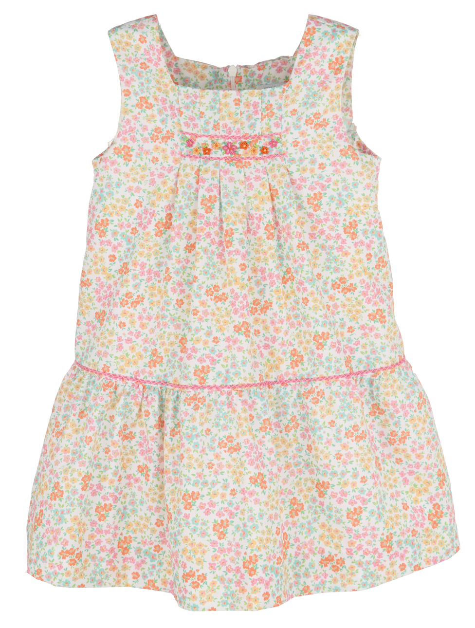 Easter Garden Pleated Dress - Orange from Anderson Parker