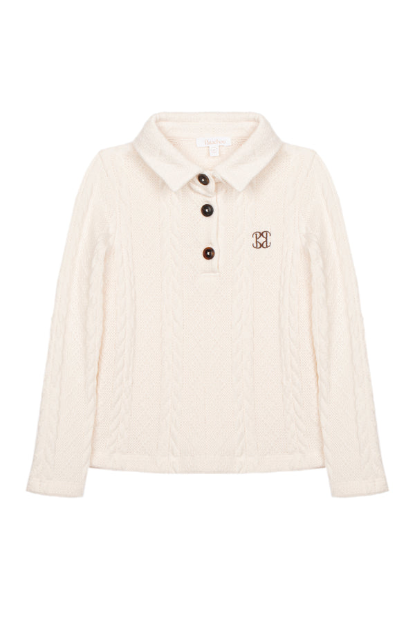 Ecru Braided Polo from Anderson Parker
