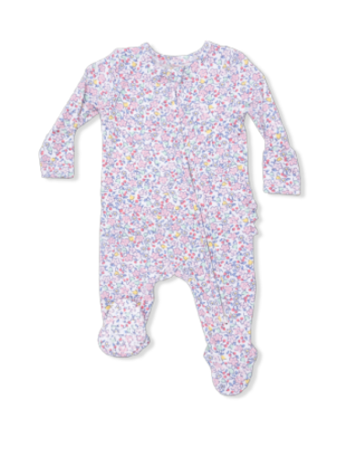 Elizabeth's Garden - 2 Way Ruffle Back Zipper Footie from Anderson Parker