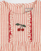 Ellie Ruffled Seersucker Romper - Amour Stripe from Anderson Parker
