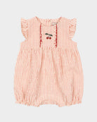 Ellie Ruffled Seersucker Romper - Amour Stripe from Anderson Parker