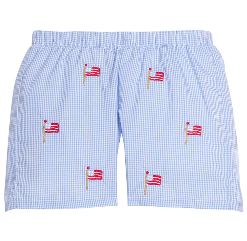Embroidered Basic Short - Flags from Anderson Parker