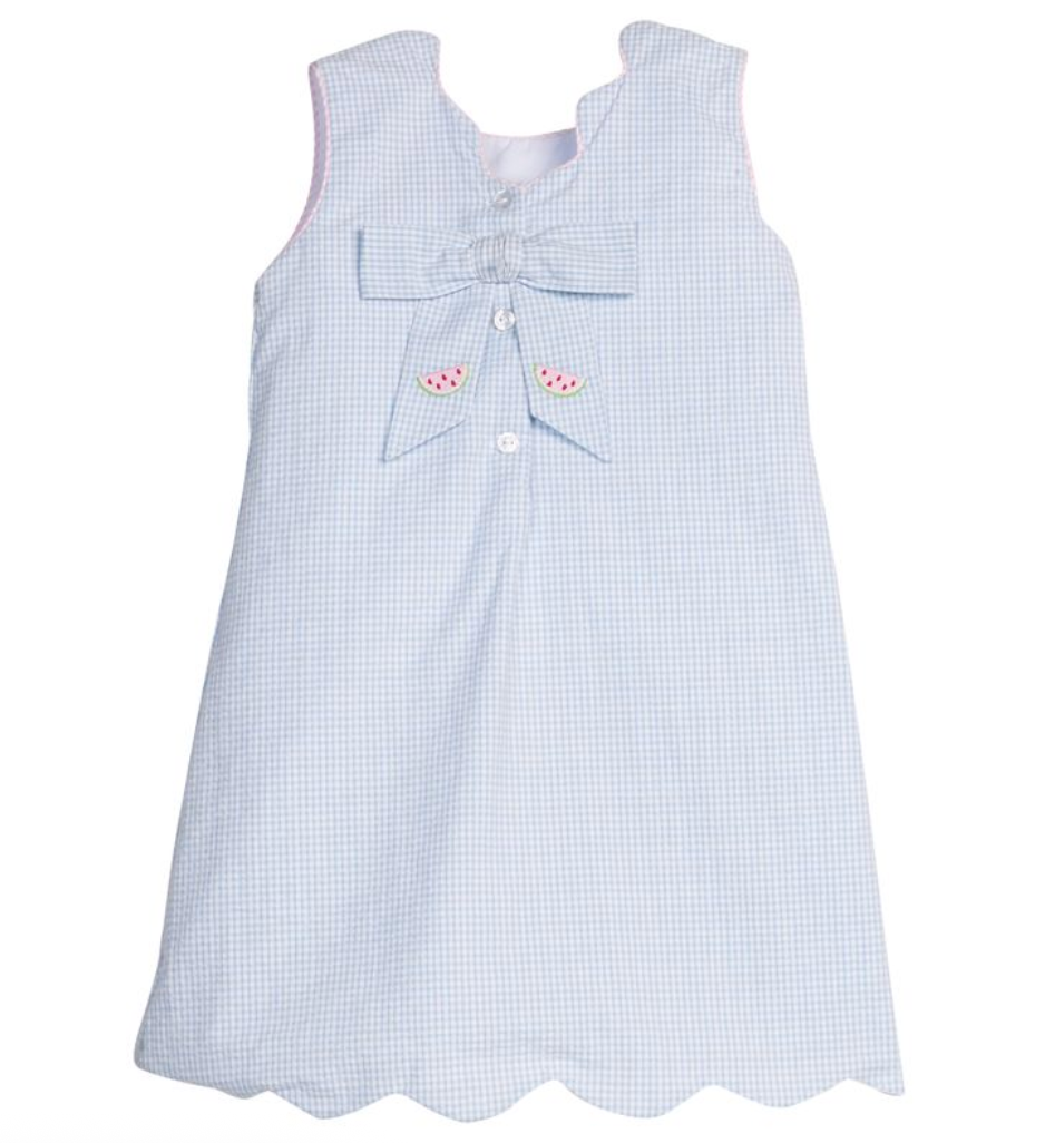 Embroidered Bow Back Dress - Watermelon from Anderson Parker