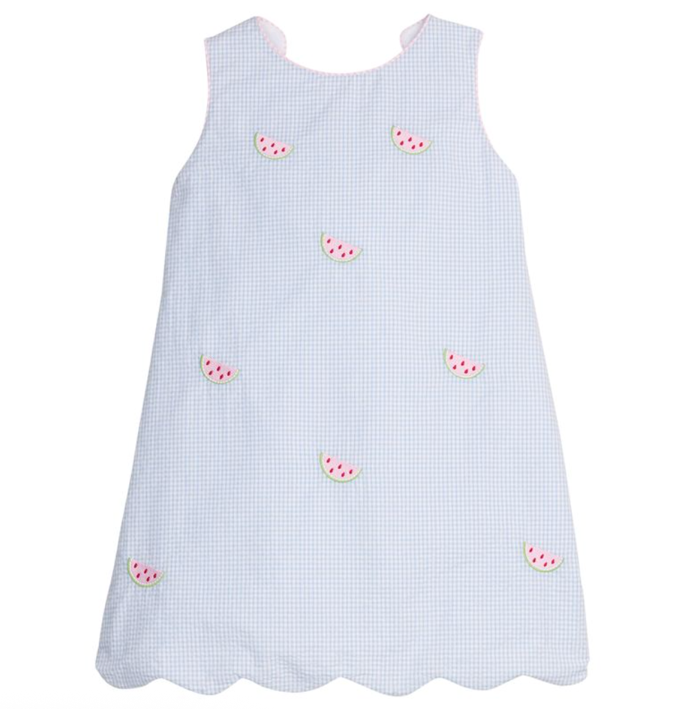 Embroidered Bow Back Dress - Watermelon from Anderson Parker