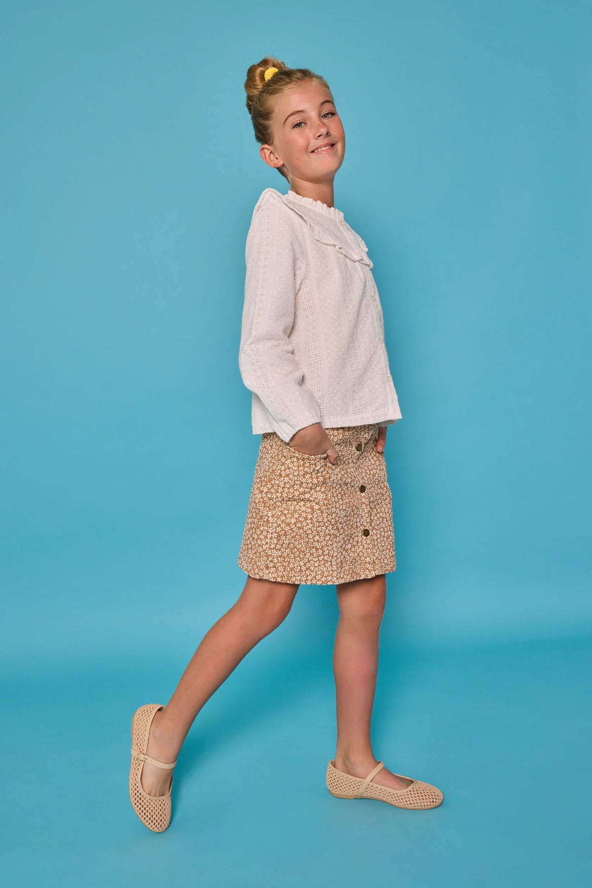 Emily Skirt - Aspen Floral Cinnamon from Anderson Parker