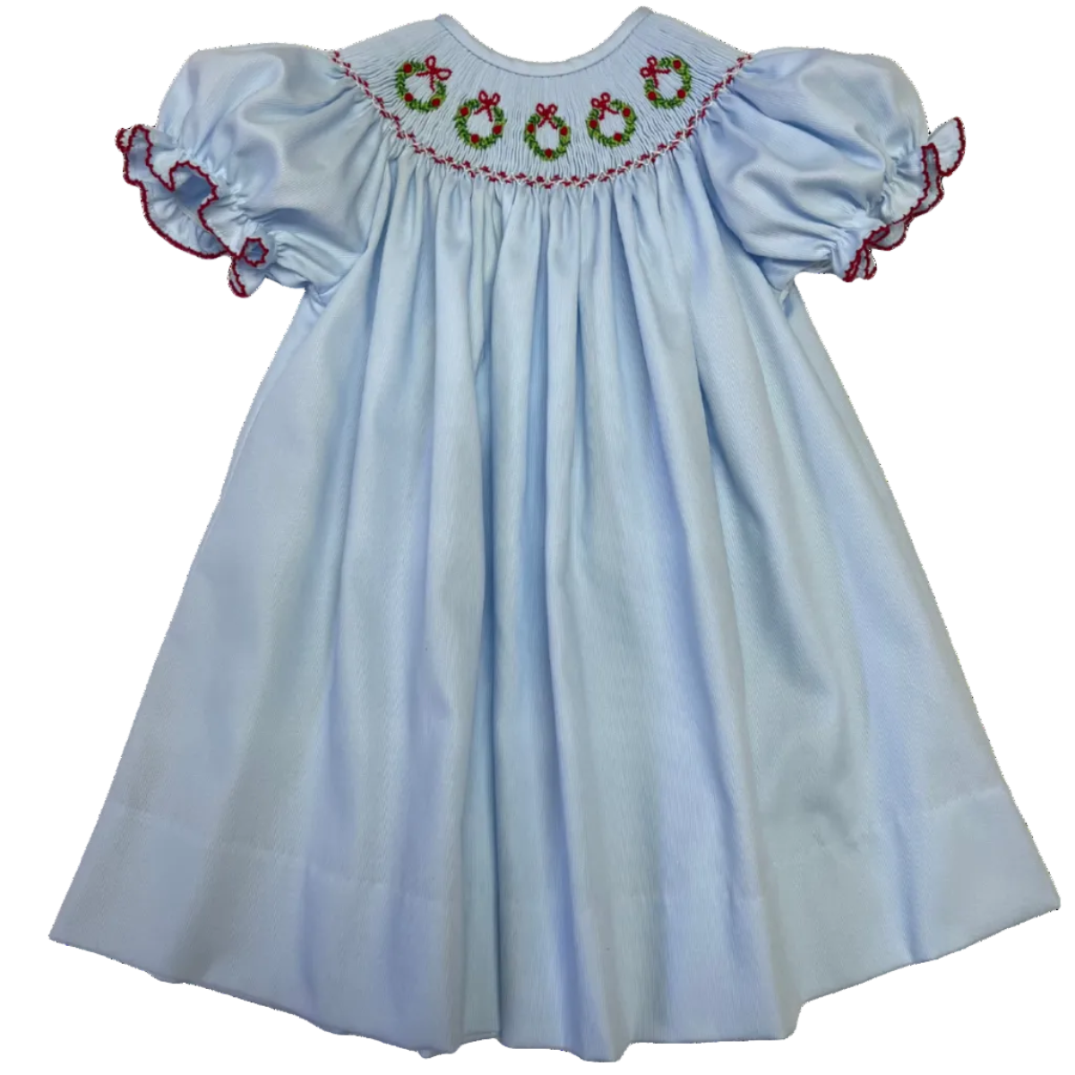 Emma Smocked Wreath Bishop Dress from Anderson Parker