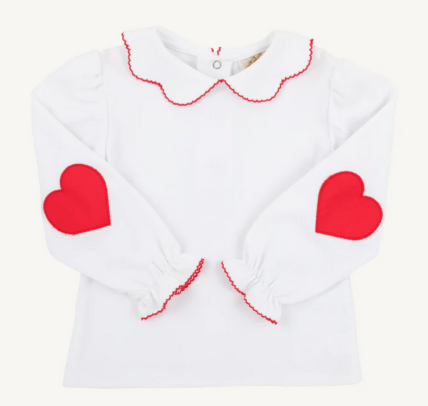 Emma`s Elbow Patch Top - Richmond Red from Anderson Parker