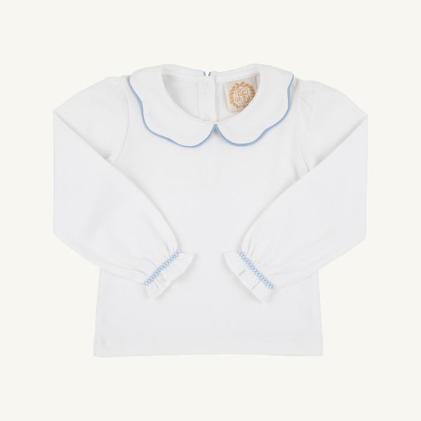 Emma's Top - Knit - Worth Ave White/Barrington Blue from Anderson Parker