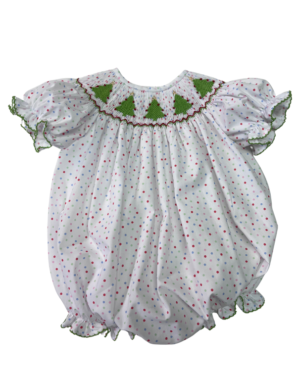 Emmie Christmas Smocked Bubble from Anderson Parker