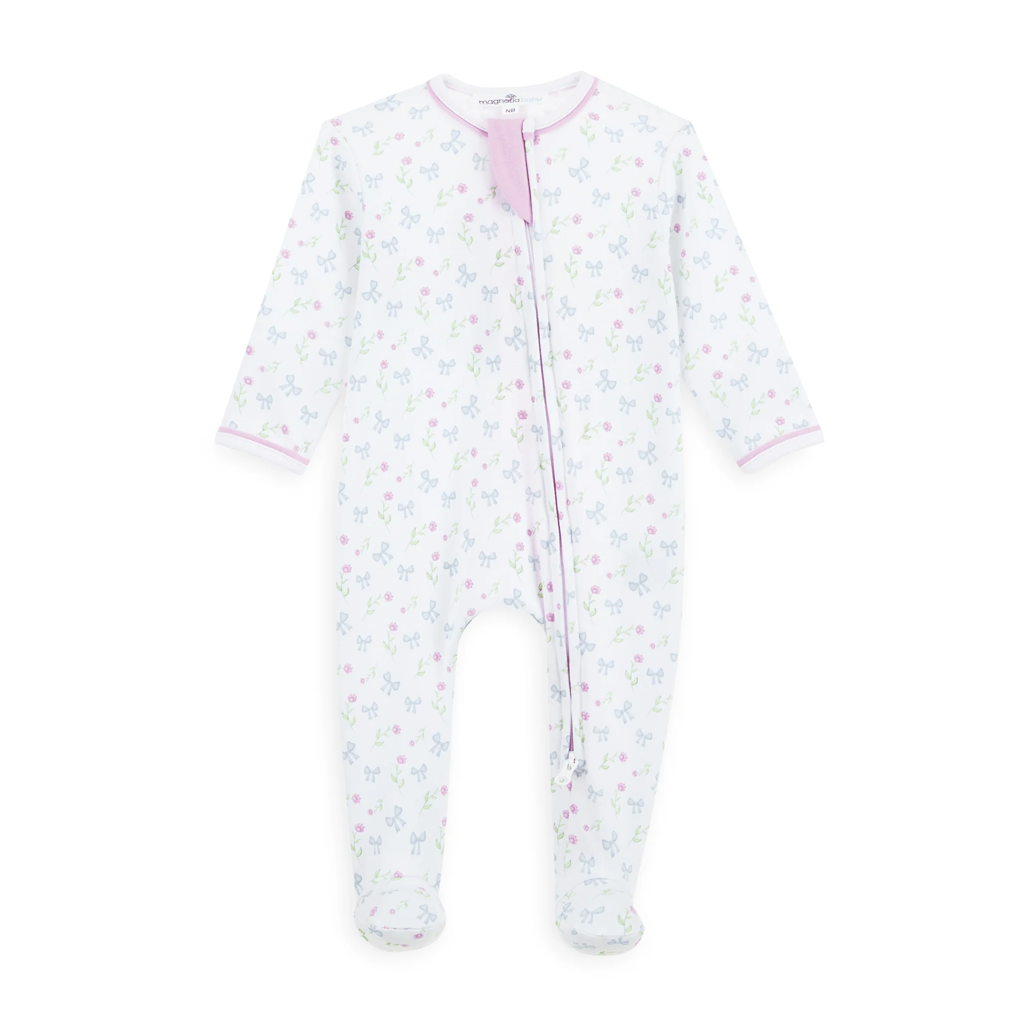 Evelyn's Classics Print Zip Footie from Anderson Parker