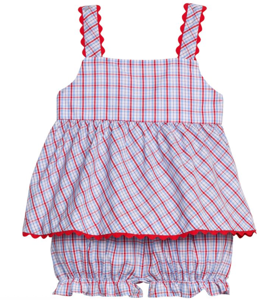 Evie Bloomer Set - Patriotic Plaid from Anderson Parker