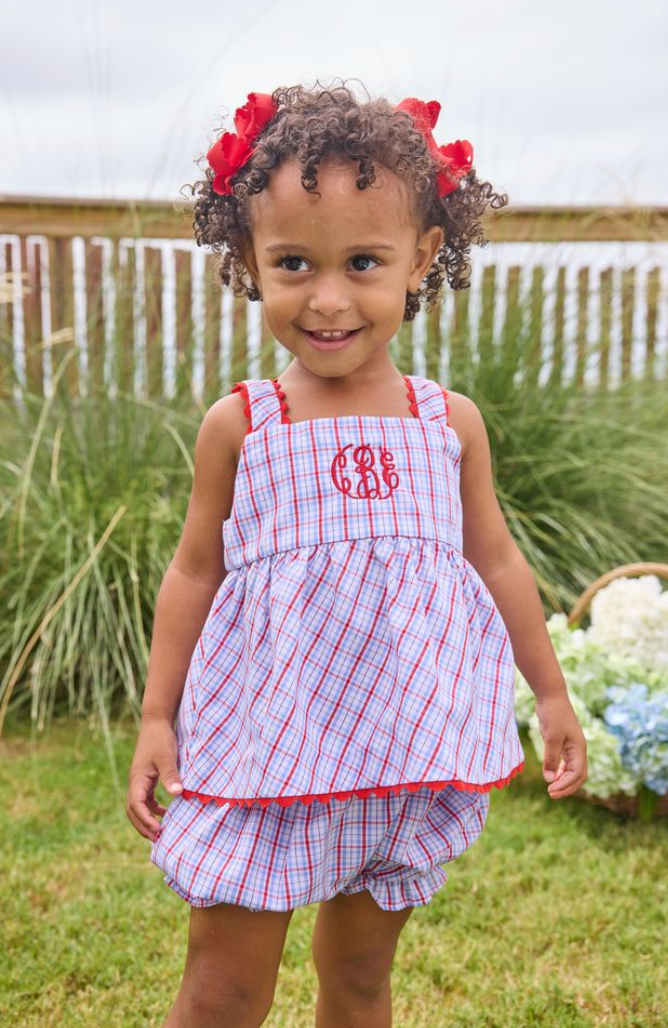 Evie Bloomer Set - Patriotic Plaid from Anderson Parker