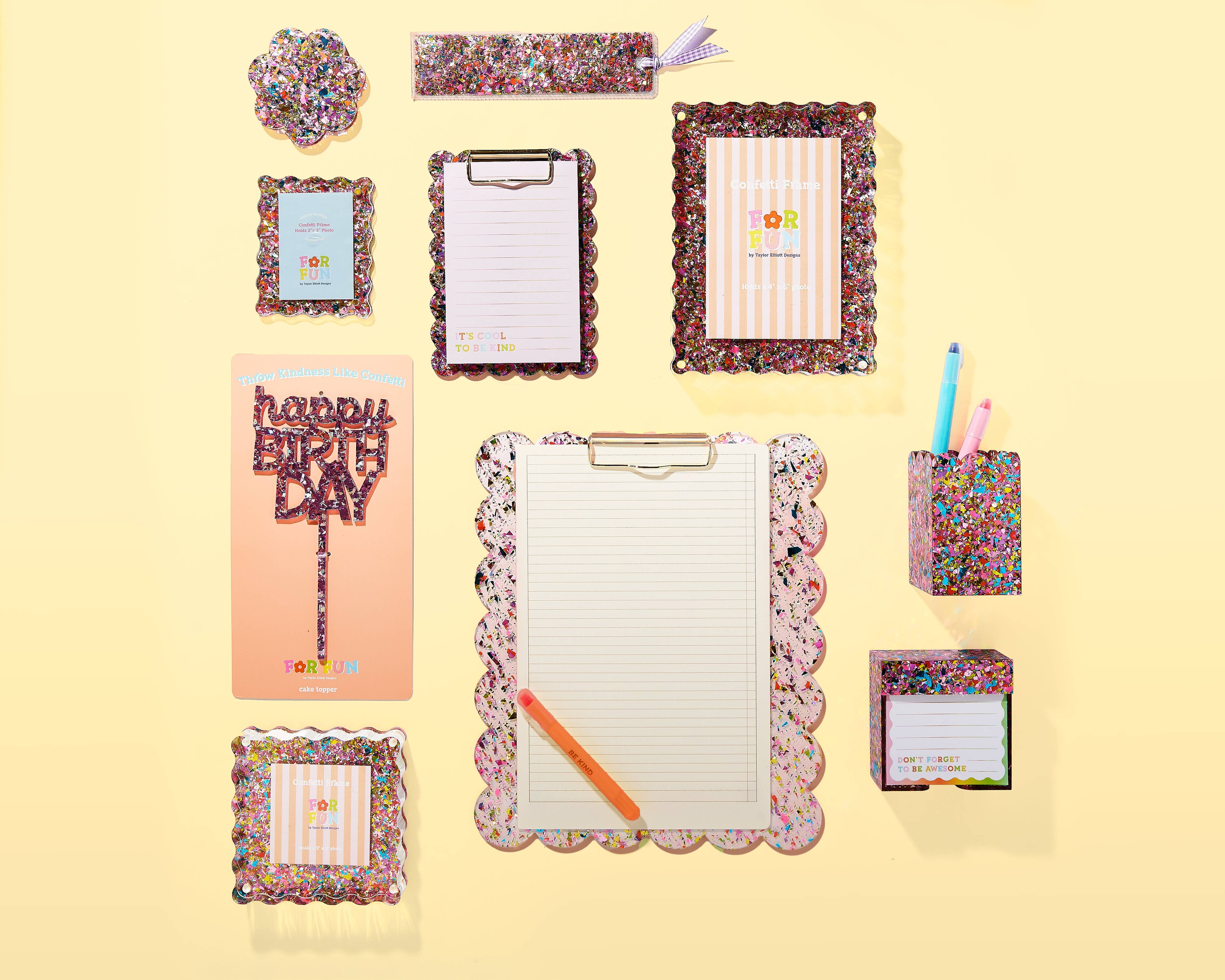 FOR FUN - Acrylic Picture Frame - Small - Happy Confetti from Anderson Parker