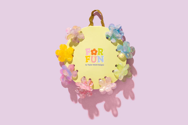 FOR FUN - Claw Hair Clip Set - Mini - Asst Flowers - 8 Pcs from Anderson Parker