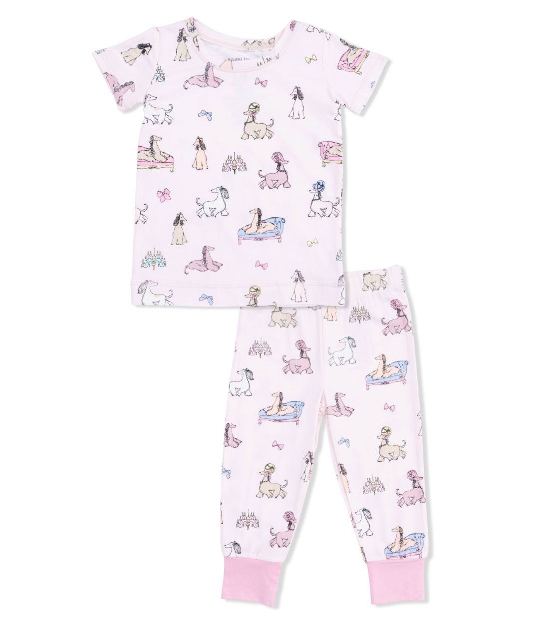 Fancy Hounds With Bows - Short Sleeve Loungewear Set from Anderson Parker