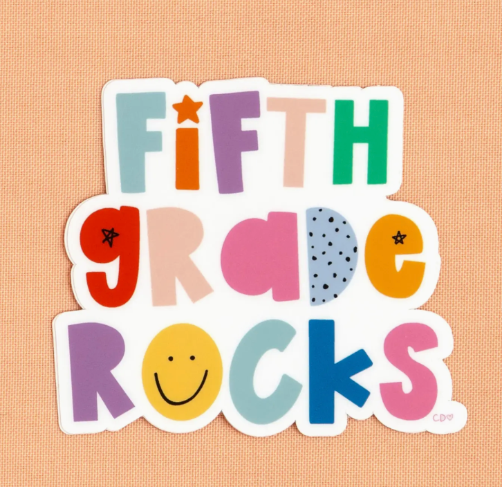 Fifth Grade Rocks Decal Sticker from Anderson Parker