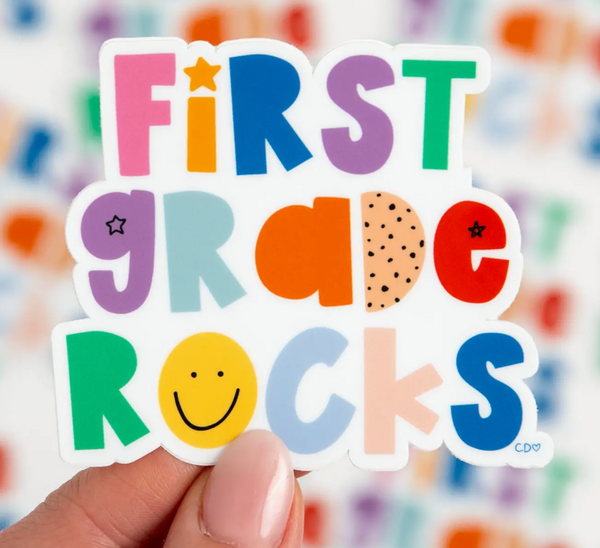 First Grade Rocks Decal Sticker from Anderson Parker