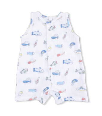 Fishing Lures - Sleeveless Shortie Romper from Anderson Parker