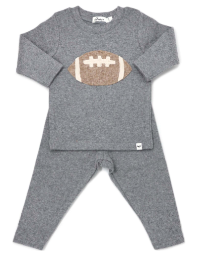 Football Baby 2pc Set - Coal from Anderson Parker