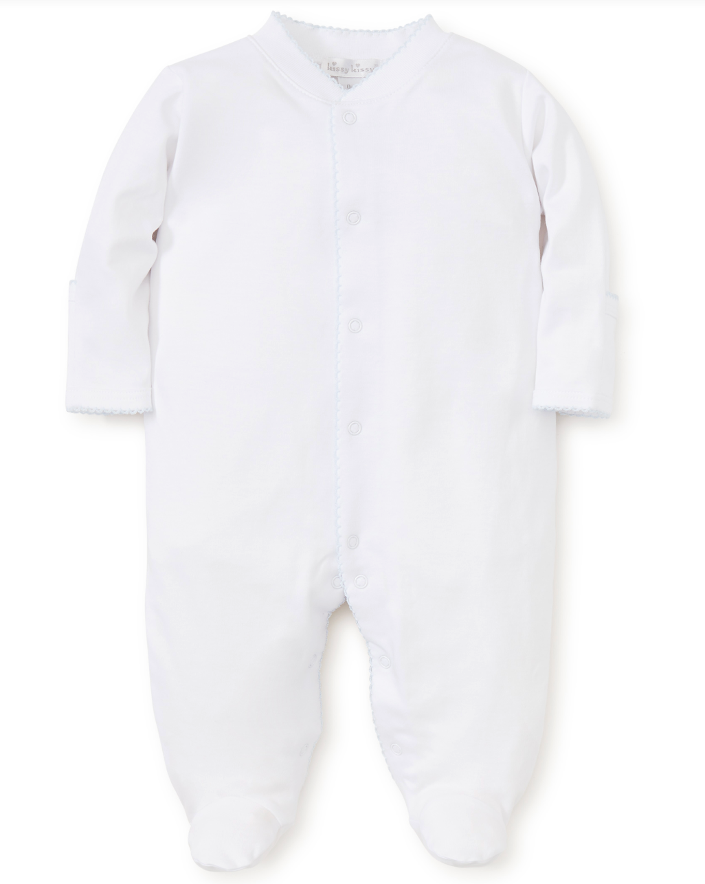 Footie - White w/ Light Blue from Anderson Parker