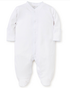 Footie - White w/ Light Blue from Anderson Parker