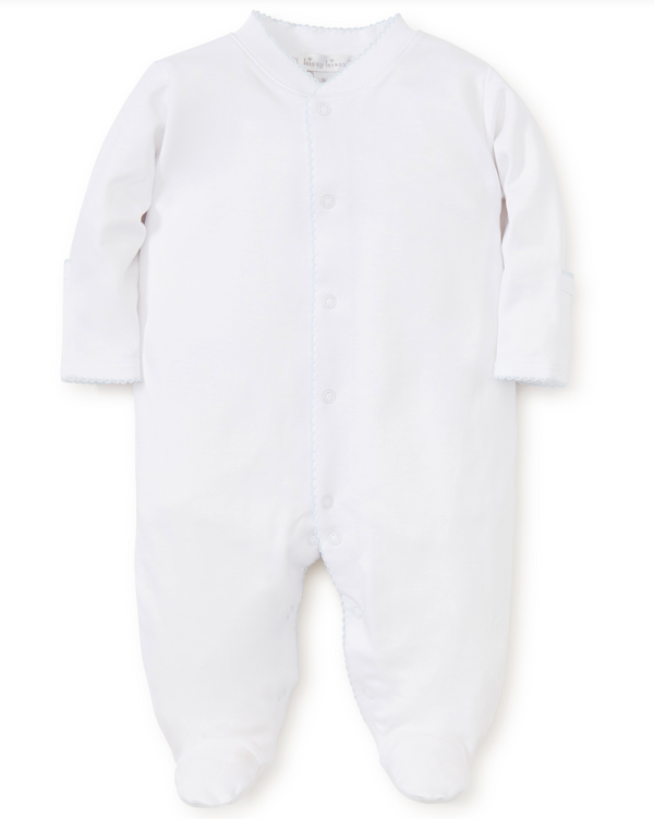 Footie - White w/ Light Blue from Anderson Parker