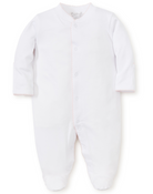 Footie - White w/ Pink Trim from Anderson Parker
