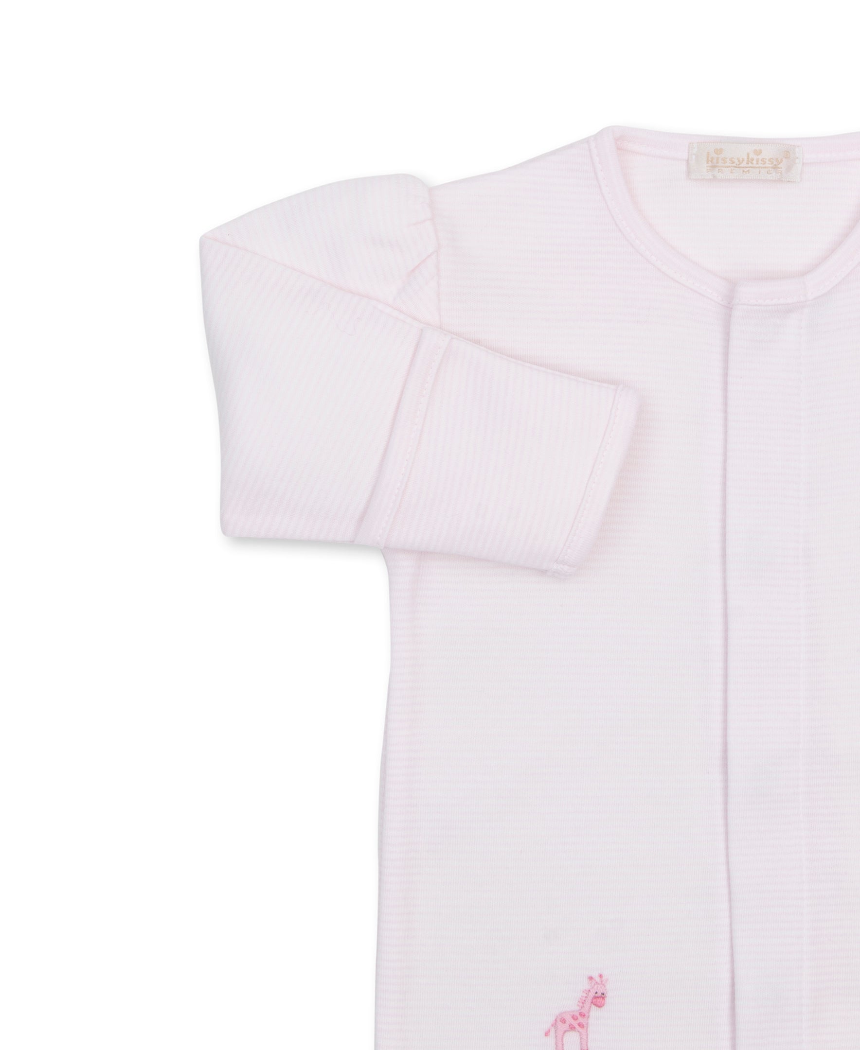 Footie w/ Hand Embroidery - Pink Jungle from Anderson Parker
