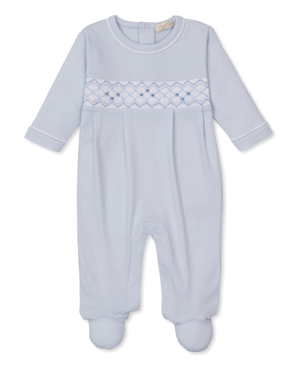 Footie with Hand Smocking - Lt. Blue from Anderson Parker