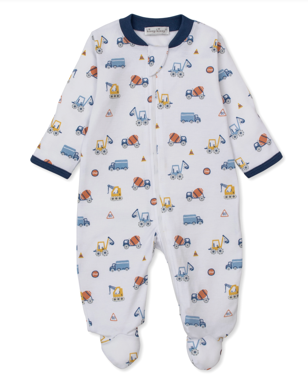 Footie with Zipper - Construction Roadwork from Anderson Parker