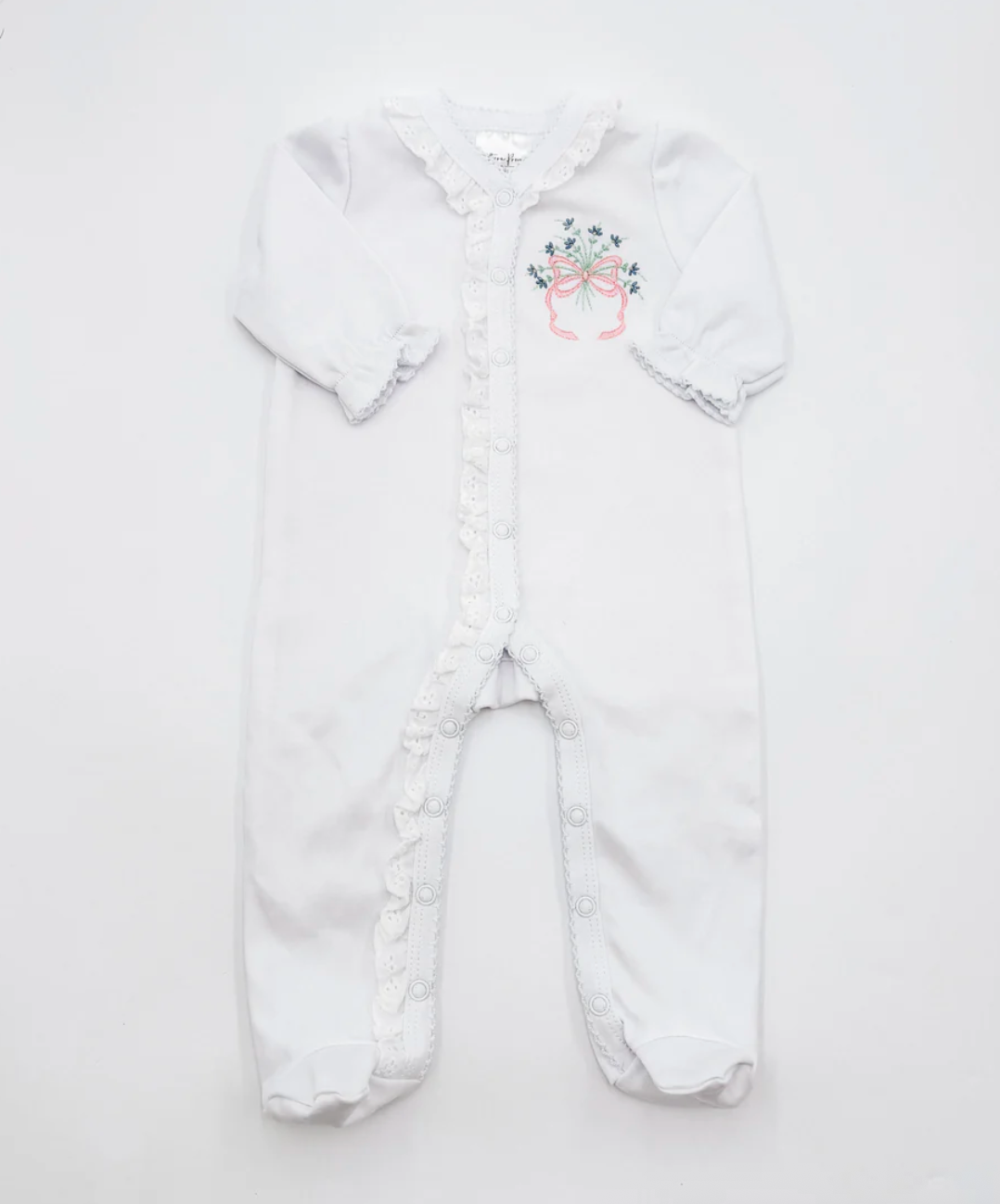Footies - Lace Trim - White from Anderson Parker