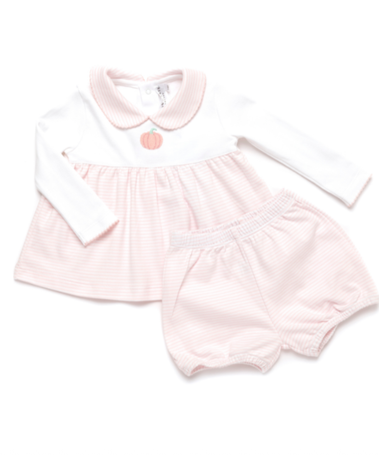 French Knot Pumpkin Bloomer Set - Pink from Anderson Parker