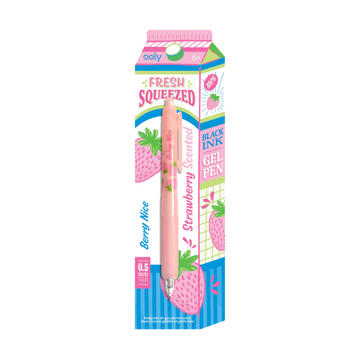 Fresh Squeezed Fruit Scented Gel Pen - Black Ink - Strawberry from Anderson Parker