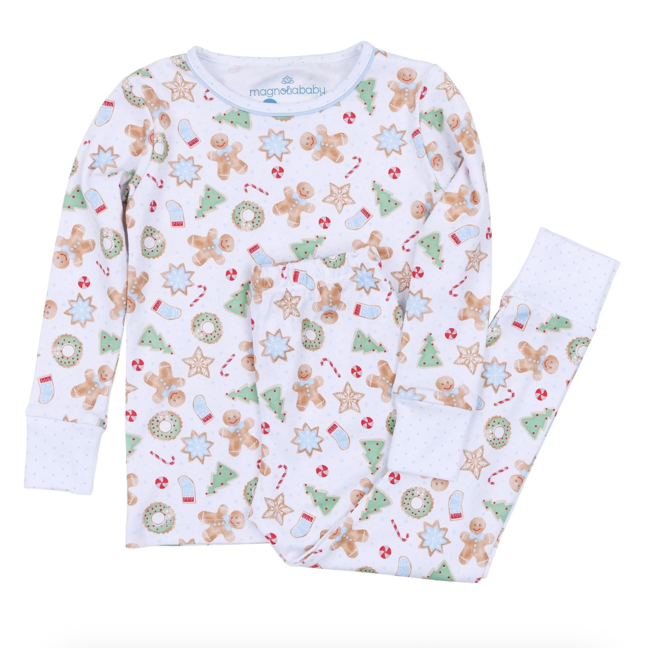 Frosted Wonderland Long Pajamas - Light Blue from Anderson Parker